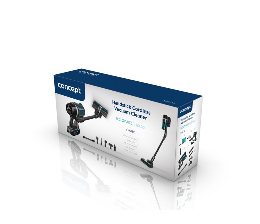 Concept VP6130 stav stvsuger & elektrisk kost 2-i-1 stangstvsuger Batteri Dry HEPA Posels 480 W Sort, Bl 2,5 At #16