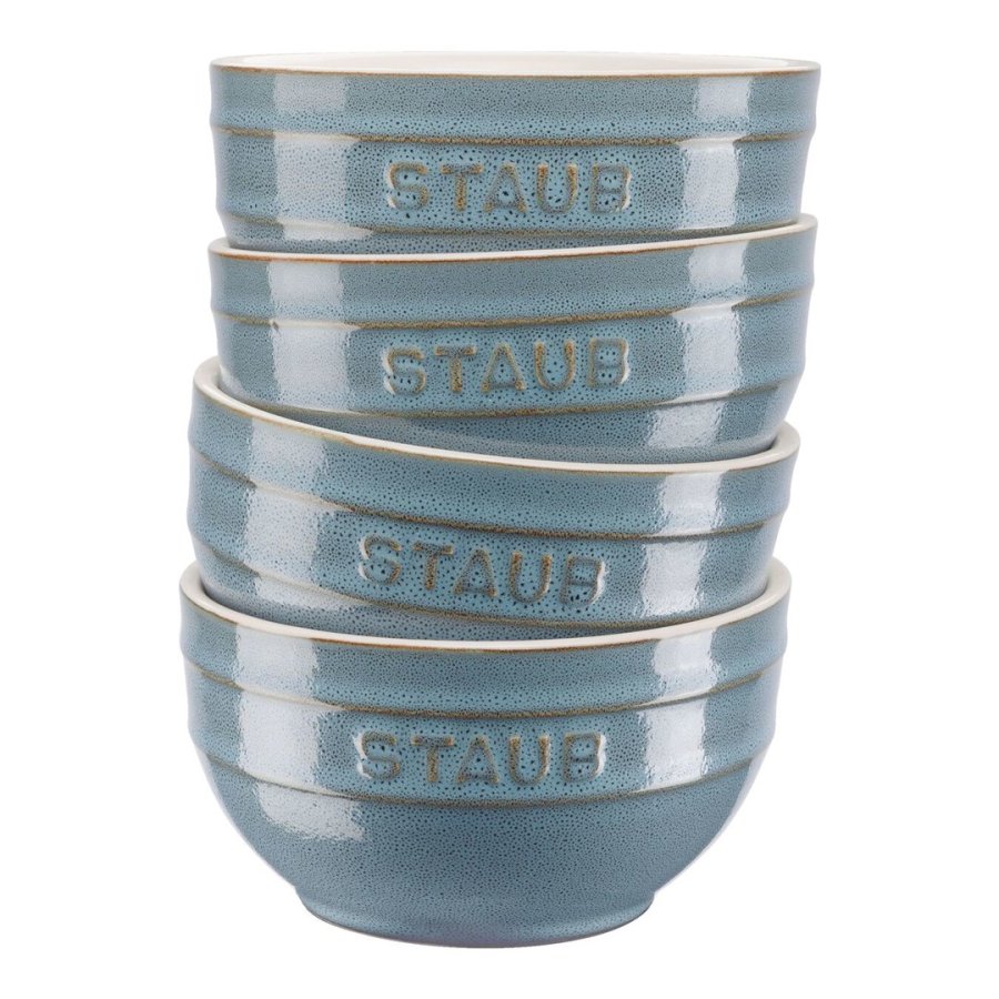 Staub Ceramique Sklst 0,4 L Rund Keramisk Turkis 4 stk #1