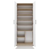 Arkivskab OLIV 2D 74x35x180 cm, Sonoma/Hvid #4