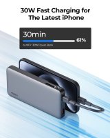 AUKEY Powerbank PB-Y41, 10 000 mAh, 30 W (pilka) Lithium polymer (LiPo) 10000 mAh Gr #4