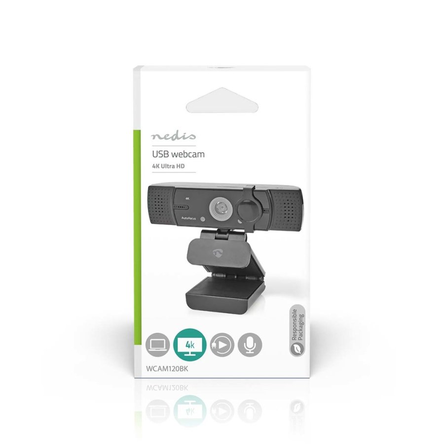 Nedis WCAM120BK webcam 8,3 MP 3840 x 2160 pixel USB 2.0 Sort #8