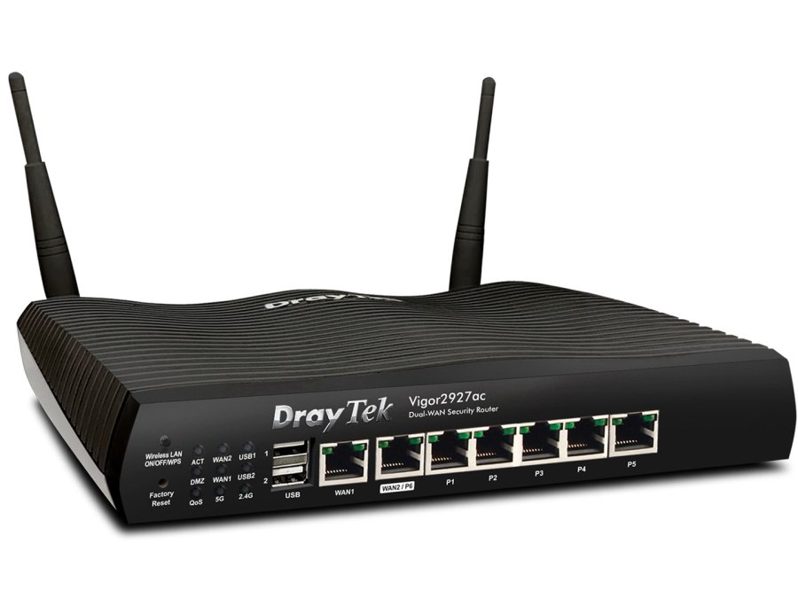 DrayTek Vigor2927ac tr�dl�s router Gigabit Ethernet Dual-band (2,4 GHz / 5 GHz) 4G Sort #3