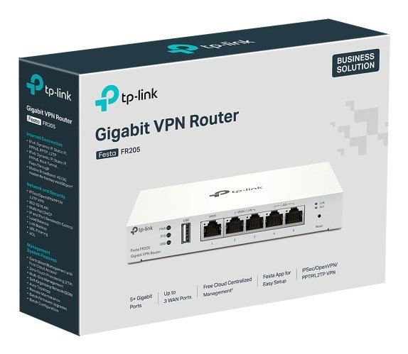 TP-Link Festa FR205 kabelforbundet router 10 Gigabit Ethernet, 100 Gigabit Ethernet, Gigabit Ethernet Hvid #6