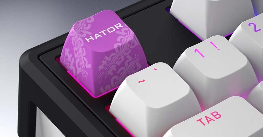 HATOR Skyfall Wireless 65 tastatur Spil USB + RF Wireless + Bluetooth QWERTY US engelsk Sort, Hvid #19
