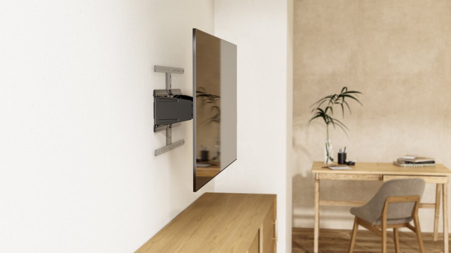 Gembird WM-90ST-02 Fuldt bevægeligt TV-vægbeslag, 43”-90”, sort #6