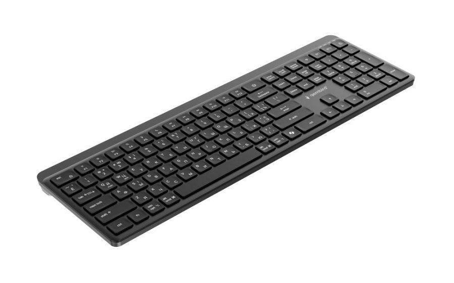 Gembird KB-WPS-03 tastatur Kontor RF tr�dl�s + Bluetooth QWERTY US International, Ukrainsk, Russisk Sort #10