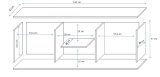Cama SOHORTV180 LEF TV stativ & underholdningscenter 1 hylder #3
