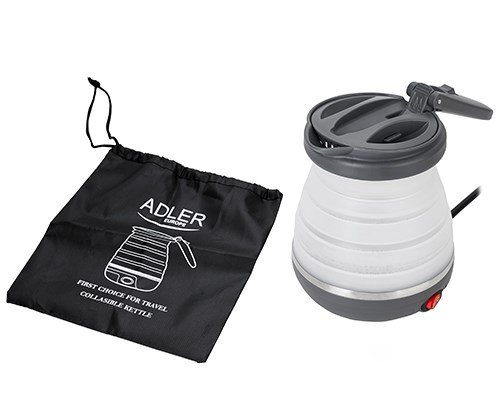Adler AD 1279 elkedel 0,6 L 750 W Sort, Hvid #1