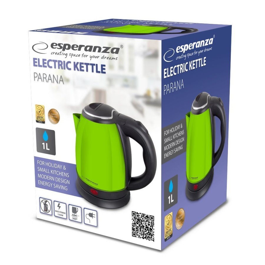 Esperanza EKK128G Elkedel Parana 1 L, grn 1350 W #3