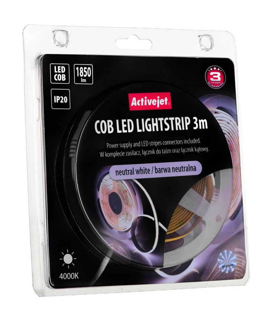 Activejet AJE-COB 3m neut led strips Universal stribelys Indendrs #3