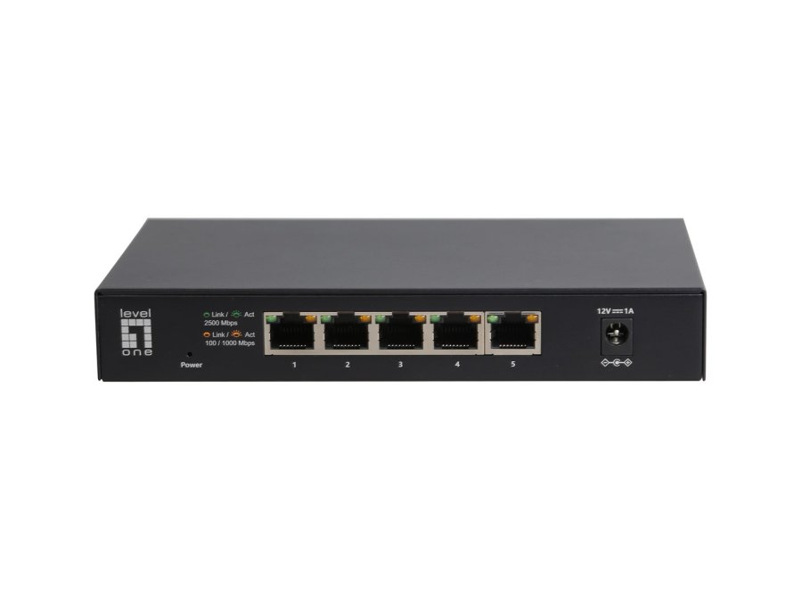 LevelOne GEU-0525 netv�rksswitch Ikke administreret 2.5G Ethernet (100/1000/2500) Sort #3