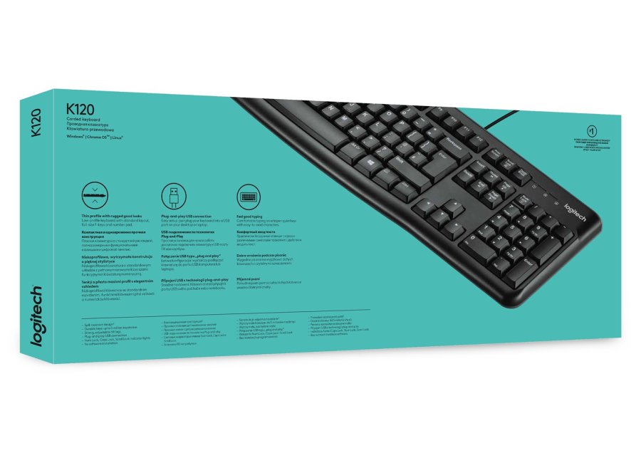 Logitech Keyboard K120 for Business tastatur Kontor USB QWERTY US International Sort #7