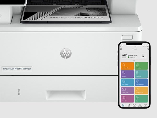 HP LaserJet Pro 4102fdn Multifunction Sort og hvid Printer, Kun ethernet; Kopimaskine, scanner #8
