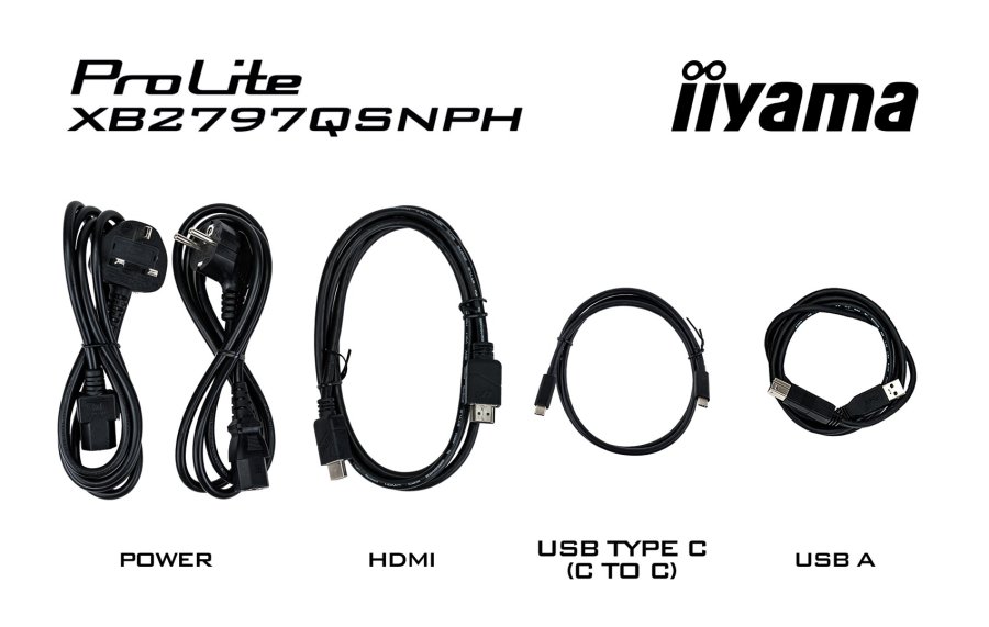 iiyama ProLite XB2797QSNPH-B1 27IN IPS LCD 4MS 2560X1440 350CD/M2 HDMI/DP/USB 2 computersk�rm 68,6 cm (27