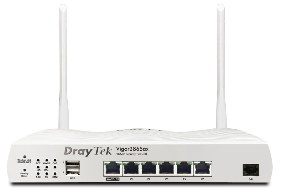 DrayTek Vigor 2865ax tr�dl�s router Gigabit Ethernet Dual-band (2,4 GHz / 5 GHz) Hvid #3