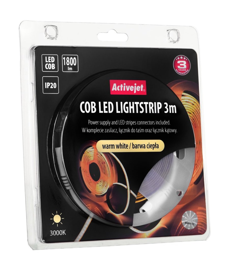 Activejet AJE-COB 3m ciep led strips Universal stribelys Indendrs #10