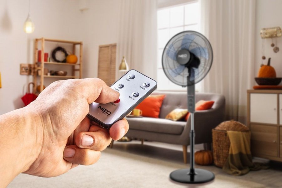 Floor fan 45W, diam. 40 cm, 3 speeds, oscillation, remote control #2