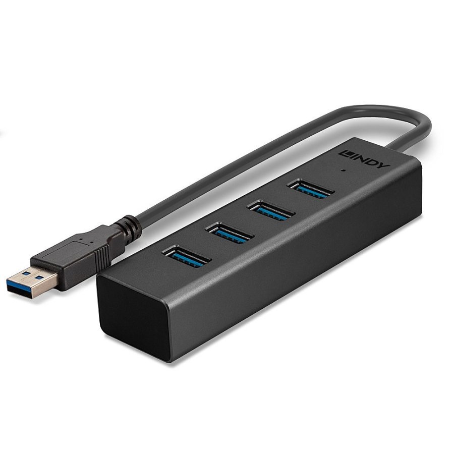 Lindy 43324 interface hub USB 3.2 Gen 1 (3.1 Gen 1) Type-A 5000 Mbit/s Sort #6