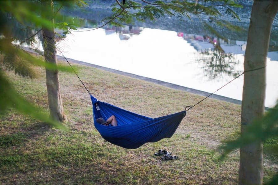 Ticket To The Moon TRAVEL HAMMOCK - Compact H�ngende h�ngek�je 2 person(er) Nylon Gr�n #2