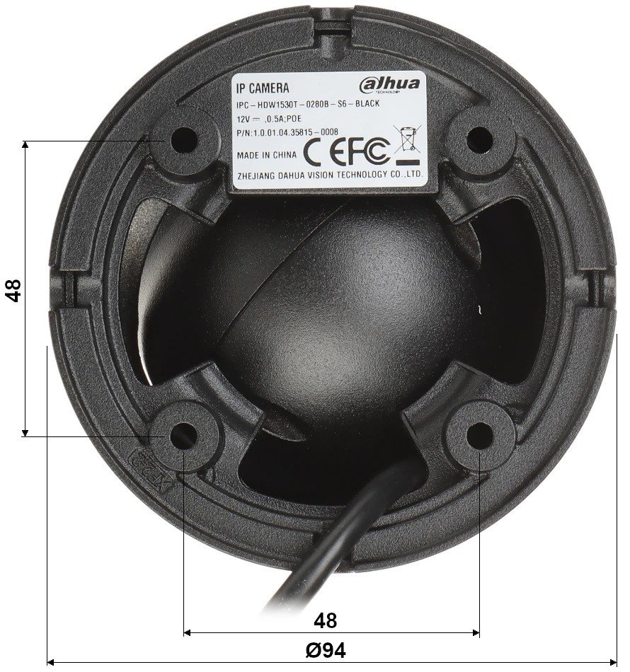 IP-Kamera DAHUA IPC-HDW1530T-0280B-S6-BLACK Sort #4