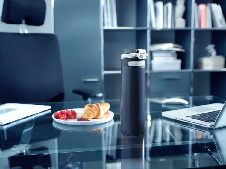 Leifheit 03275 rejsekrus 600 ml Sort, Bl� Rustfrit st�l #6