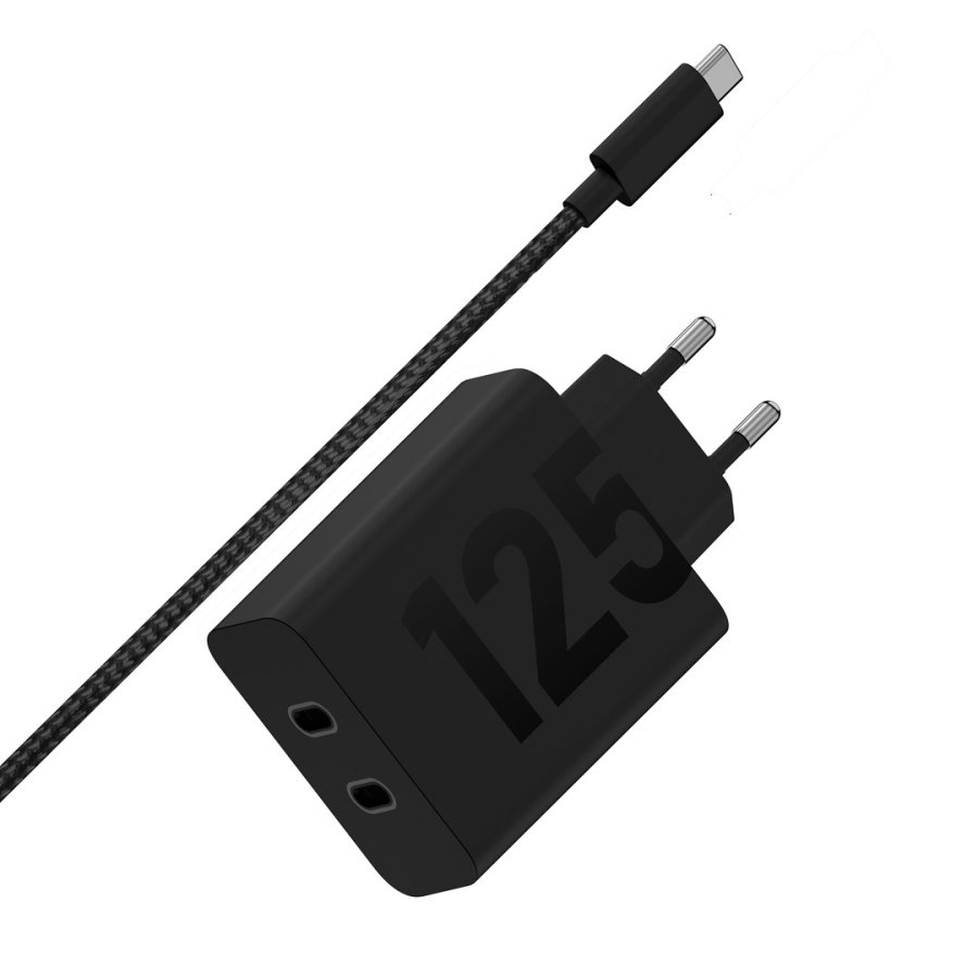 Motorola TurboPower 125W Duo Charger Universel Sort Vekselstrm Hurtig opladning Indendrs #2