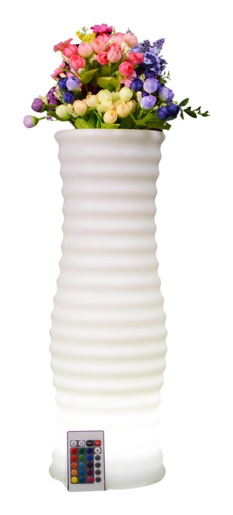 Techly I-LED FLOWERPOT urtepotte Hvid Plast 1 stk #1