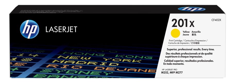 HP Original 201X LaserJet-tonerpatron med hj kapacitet, gul #1