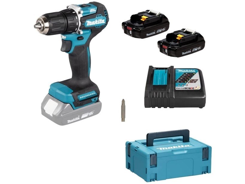 Makita DDF487RAJ elektrisk skruetrkker & slagbor 1700 rpm Sort, Grn #13