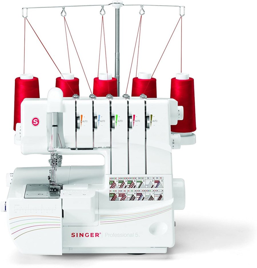 Overlock Singer 14T968 symaskine, elektrisk strm, hvid #1