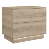Topeshop S2 SONOMA sengelampe & sengebord 2 skuffe(r) Egetr #1