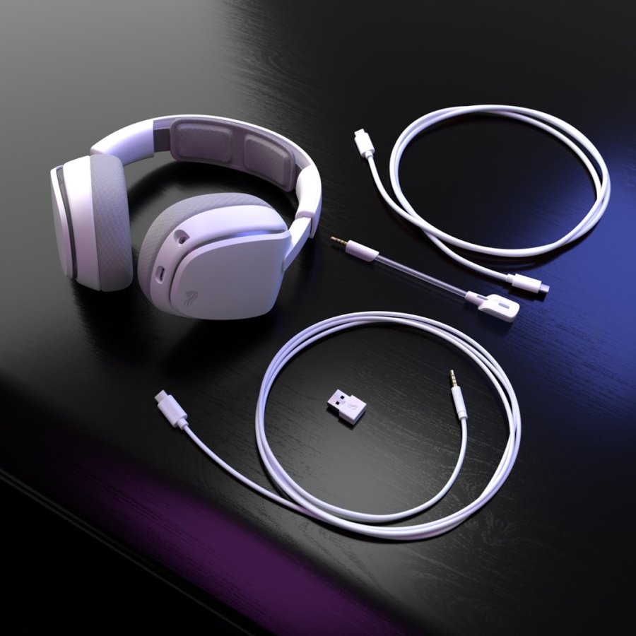 Glorious Gaming GHS Eternal RGB Headset Ledningsf�rt Spil USB Type-C Hvid #24
