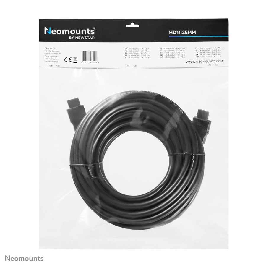 Neomounts HDMI25MM HDMI-kabel 7,5 m Sort #6