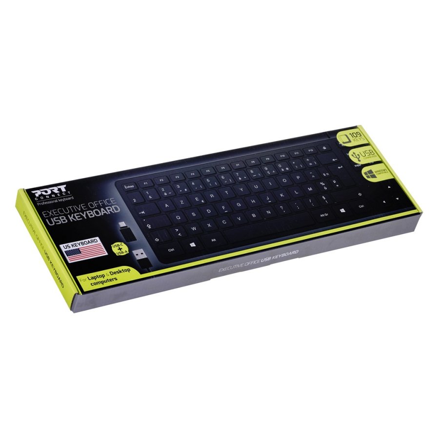 Tastatur Port Designs 900754-US Executive US USB QWERTY Sort #6