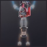 Einhell TE-SV 18 Li-Solo 2-i-1 stangstvsuger Batteri Dry Posels Sort, Rd #19