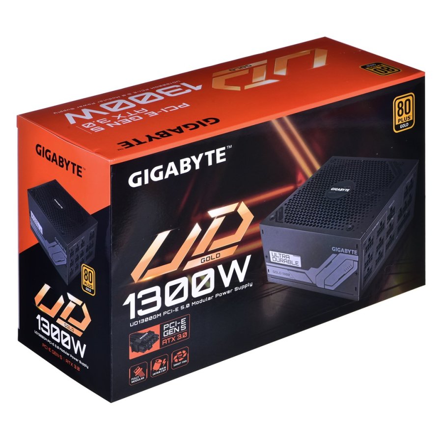 GIGABYTE UD1300GM PG5 enhed til str�mforsyning 1300 W 20+4 pin ATX ATX Sort #12
