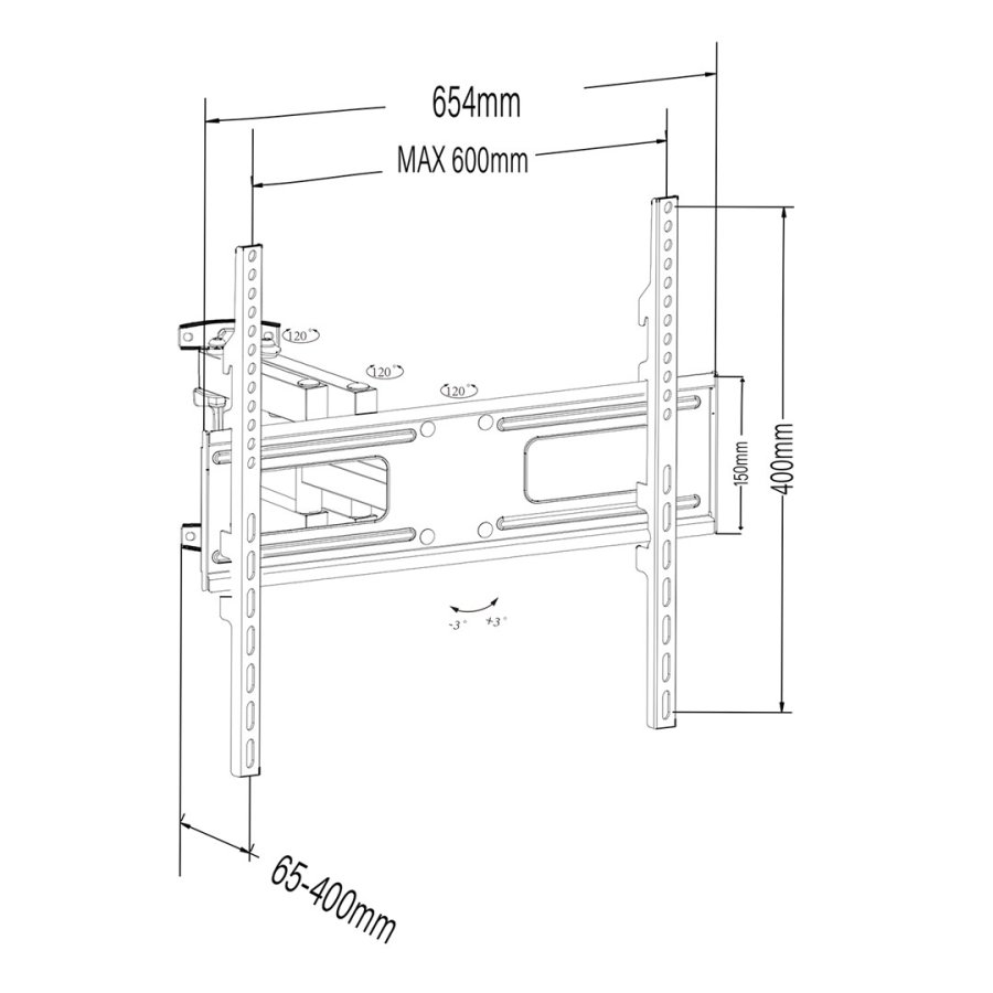 37-80'' 50 kg dobbeltarms tv-beslag #2