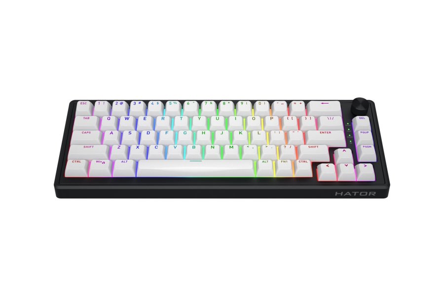 HATOR Skyfall Wireless 65 tastatur Spil USB + RF Wireless + Bluetooth QWERTY US engelsk Sort, Hvid #16