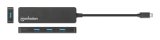 Manhattan 164924 interface hub USB 3.2 Gen 1 (3.1 Gen 1) Type-C 5000 Mbit/s Sort #5