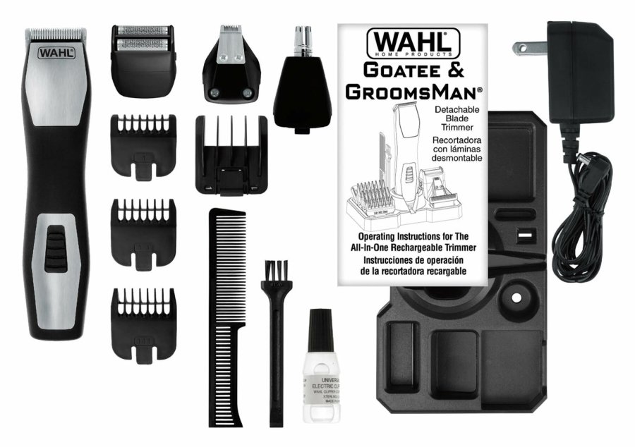 Wahl GroomsMan Pro Batteri Sort, Rustfrit stl #3