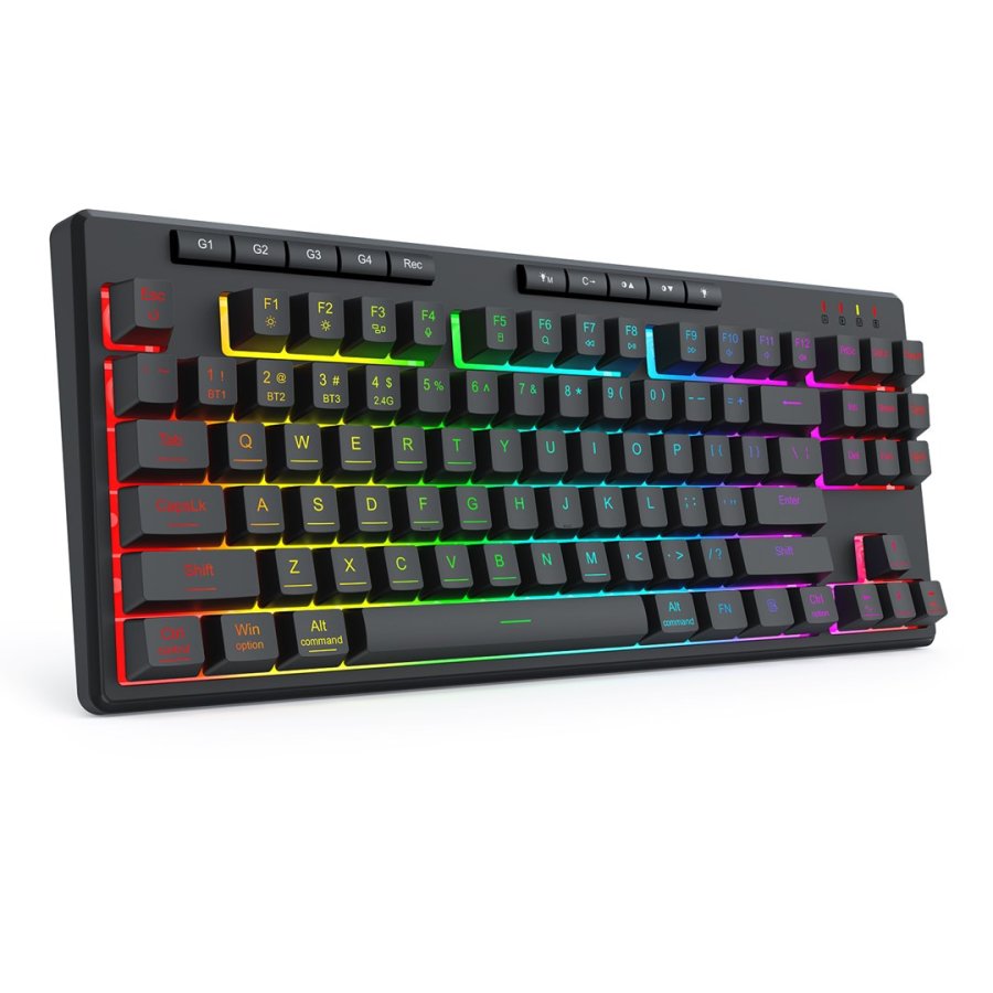 REDRAGON K516RGB-PRO SHIVA PRO 87 tastatur USB + RF Wireless + Bluetooth Sort #3