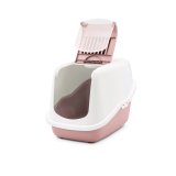 SAVIC Nestor Hvid-Rosa - Lukket kattebakke - 56x39x38,5 cm - 1 stk #4