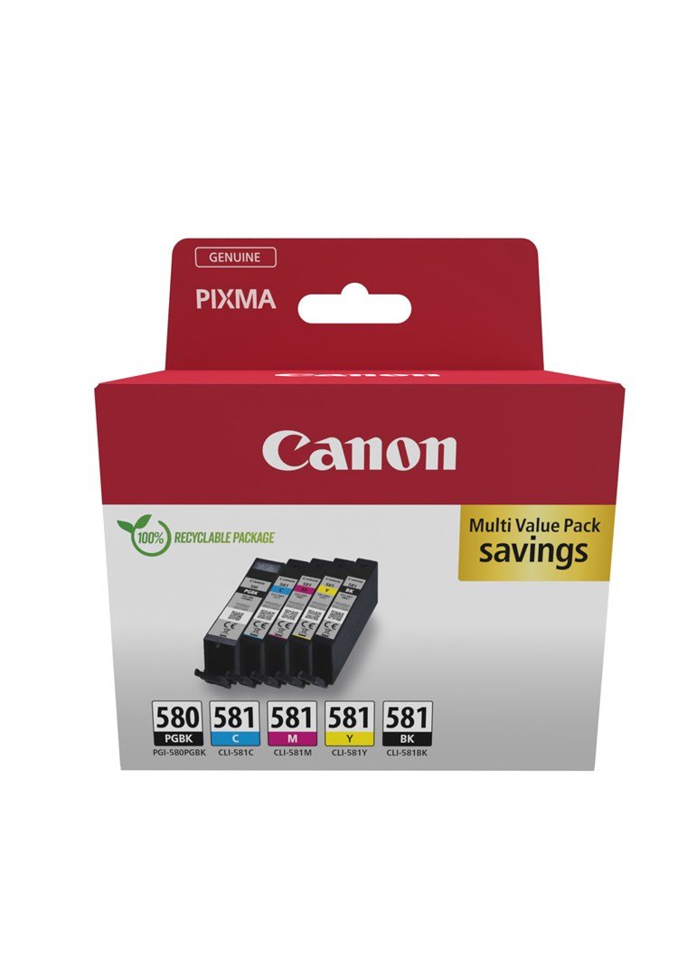Canon 2078C007 blkpatron 5 stk Original Sort, Bl, Bl, Magenta, Gul #1