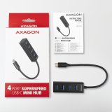Axagon HUE-M1C interface hub USB 3.2 Gen 1 (3.1 Gen 1) Type-C 5000 Mbit/s Sort #6