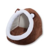 GO GIFT kennel katteseng - brun-hvid - 40x45x34 cm #1