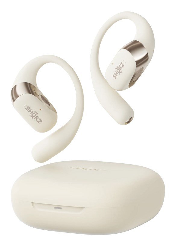 SHOKZ OpenFit 2 Hovedtelefoner Trdls rekrog Opkald/Musik/Sport/Hverdag Beige #2