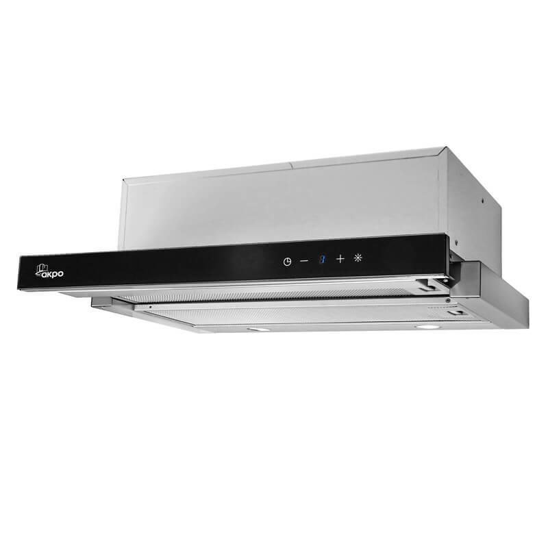 Akpo WK-7 Light Glass Touch 60 Undermonteret emhtte Inox, Sort #1