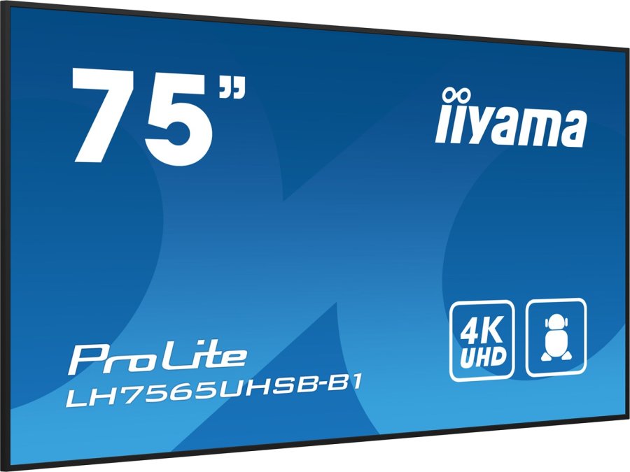 iiyama LH7565UHSB-B1 skilte display Kiosk design 189,2 cm (74.5