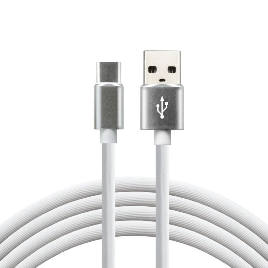 everActive USB-C-kabel 1m - hvidt, silikone, understtter hurtig opladning, 3A - CBS-1CW #1