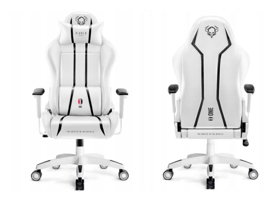 Diablo X-ONE 2.0 Normal gaming-stol hvid og sort #9